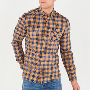 China Orange Plaid Shirt Mens Plaid Shirts Cotton Mens Breathable Plaid Shirts for sale