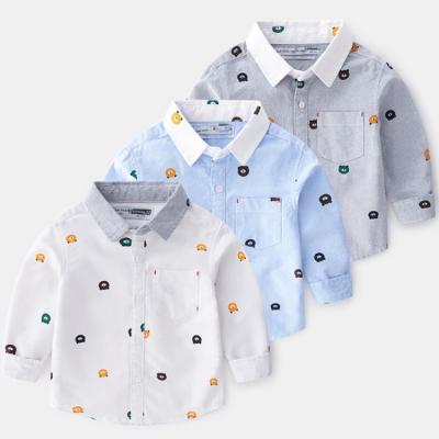 China Viable Custom Cute Supplier Kids Apparel Long Sleeve Kid Boys Shirts for sale