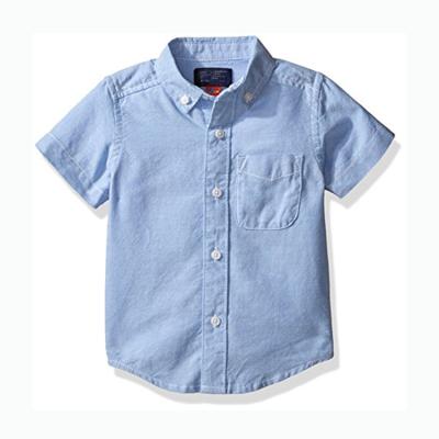 China Viable Factory Wholesale Boys Summer Shirt 100% Cotton Oxford Shirt for sale