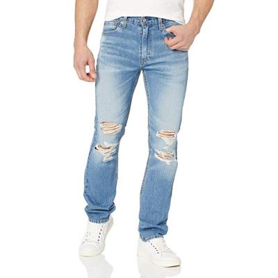 China Color Fade Proof Alibaba Supplier OEM Manufacturers Men Pants Jeans Fashion Ripped Jeans for sale