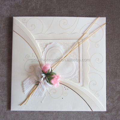 China Hot Sale Europe Flower Element Love Marriage Wedding Invitation Card for sale