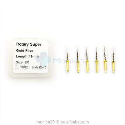 China Dental Activation NITI Endo Dental Heat Large K Taper Area MC-F098 Golden Files for sale