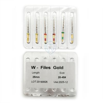 China Wave One Niti NiTi Interchanging Dental Files / Super Gold Niti Dental Endodontic Files Detal Instruments for sale