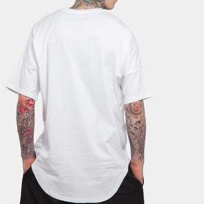 China Graphic Anti-Wrinkle Free Custom Oem Logo 220 Grams Cotton Bow Edge T Shirt Custom 100% White Plus Size T-shirts for sale