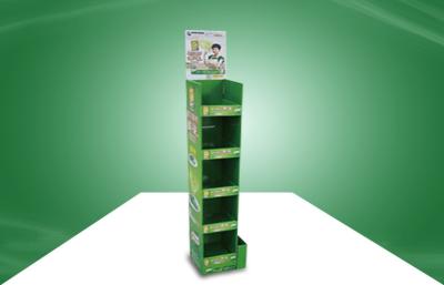 China Green Cardboard Power Wing Display Sidekick Display for Foods for sale