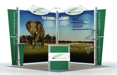 China Lightweight Exhibit Booth Displays , Trade Show Display System Exhibition Stand for sale