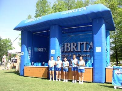 China Blue Brita Inflatable Booth For Display , Advertising Inflatables Display Booth for sale