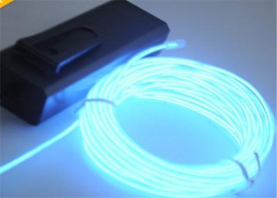 China Transparent Blue Green EL Lighting Wire In Roll With 3V - 2 AA Batteries Pack for sale