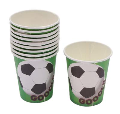 China Soccer Newcomer Birthday Kids Favors Cups Cartoon Gift Bag Baby Shower Party Supplies Decor Soccer Theme Disposable Tableware for sale