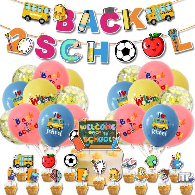 China Latex 2022 School Opening Party Back To School Balloon Decoration Set for sale