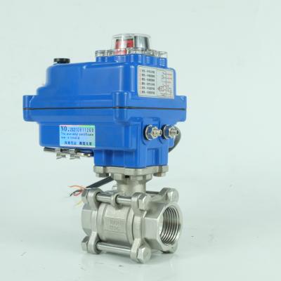 China dn15 dn20 1inch small gas ss304 3pcs general miniature ball valev electric valve for sale