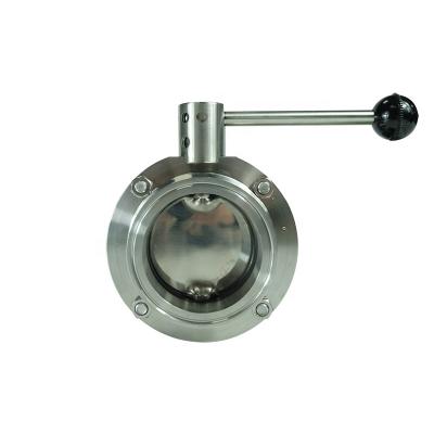 China Practical General Latest Product High Durability In Stock Sanitary Flange Butterfly Valve Fittings For Sale Sanitary Valve for sale