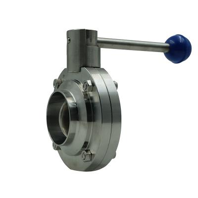 China Dn50 Good SS General Sanitary Stainless Steel Manual Thread Welded 304 316 Valve With Pull Handle for sale