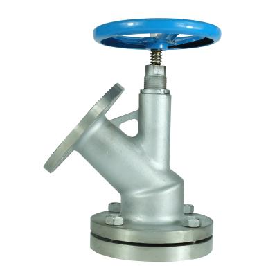 China DKV ss304 Fluorinate Discharge Globe Valve General Top Down Flange Type PTFE Jacketed Globe Valve for sale