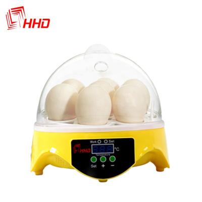 China Farms YZ9-7 HHD Small Hobby Incubator 7 Egg Automatic Egg Hatching Incubator Machine Price for sale