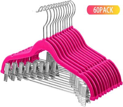 China Nobemall Velvet Skirt Hangers 30 Packs Velvet Hangers With Ultra Thin Staples Non Slip for sale