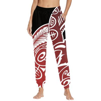 China Wholesale Custom High Quality Polyester Polynesian Tribal Women Pants Breathable Sports Running Casual Pants Leisure Lounge Pants for sale