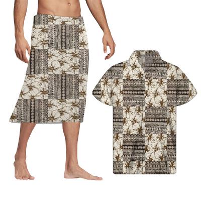 China Custom Wholesale Anti-wrinkle Polynesian Tribal Vintage Clothing Ethnic Mens Skirts Pareo Sarongs Bulk Skirt Plus Size For Men for sale