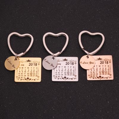 China Personalized Eco Friendly Size Stainless Steel With Heart Key Chain Gifts for sale