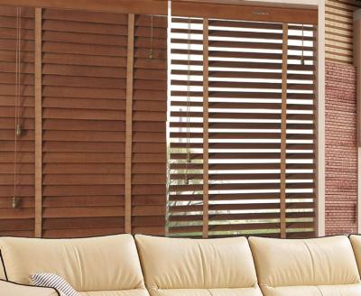 China Wooden Venetian Blind Basswood Venetian Blinds for home office hotel windows doors Custom Made for sale