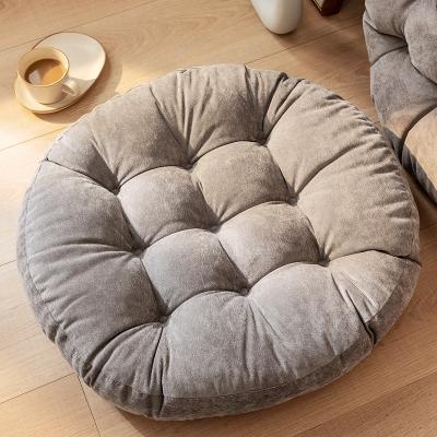 China Savvydeco Comfort Sustainable Soft Velvet Texture Large Round Cushions Plain Chair Pads For Home Decor for sale