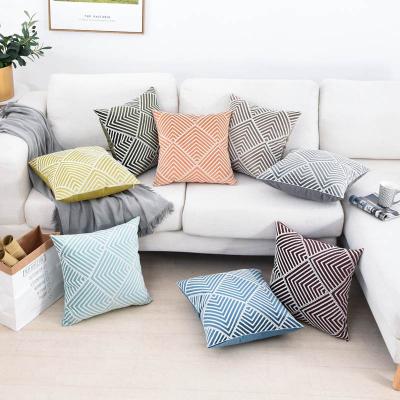 China Diamond Embroidery Cushion Covers Manufacturers Viable Nordic Geometric Home Luxury Decorative Pillow Shapes for sale