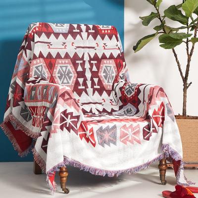 China Portable Mexican Jacquard Decke Tapestry Sofa Stuhl Kids Winter Blankets Kilim Sofa Chair Throw Cover Chenille Geometric Woven Blanket for sale