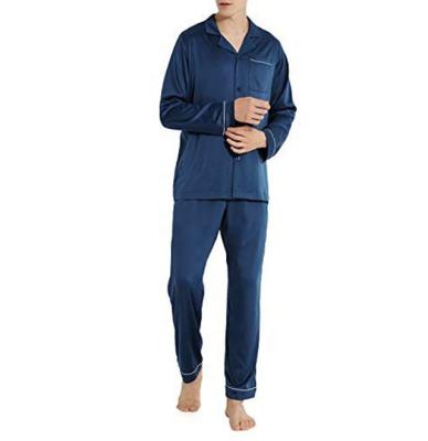 China QUICK DRY Mens Cotton Pajama Set Autumn Longsleeve Sleepwear for sale