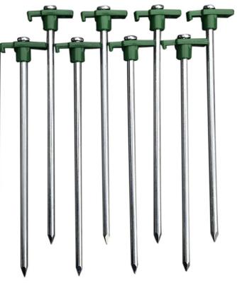 China Outdoor Camping Increasing Bsonway Screw Relocation Tent Pegs with Plastic Plugs (8-Pack) for sale