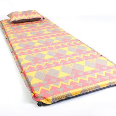 China Bsonway New Design Comfortable 75D Printed Self-inflating Sleep Mat Sleep Pad For Outdoor Traveling Camping for sale