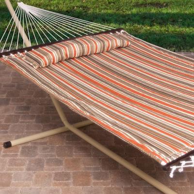 China BSONWAY Durable Double Hammock with Steel Stand Adjustable Hammock Double Bed with Steel Stand and Pillow for sale