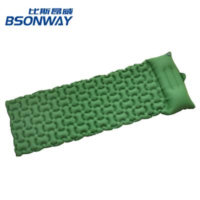 China Outdoor Camping Hiking BSONWAY Travel Inflatable Pillow Air Mattress Bag Sleeping Travel Ultralight Backpacking Carry Mat w/ Compact To Increase Traveling for sale