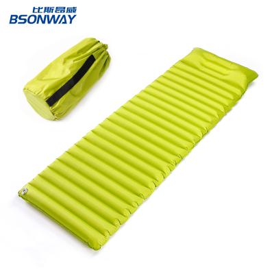 China BSONWAY Lightweight Durable Lightweight Camping Mat Inflatable Sleeping Pad With Pillow Backpacking for sale