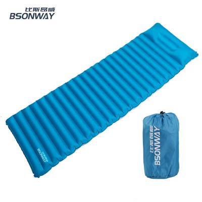 China BSONWAY Lightweight Durable Lightweight Camping Mat Inflatable Sleeping Pad With Pillow Backpacking for sale