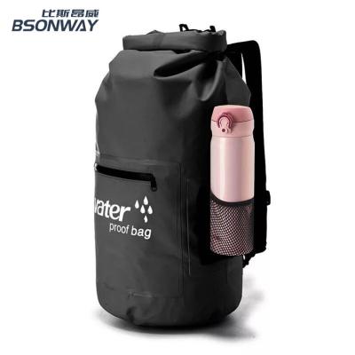 China BSONWAY Tool Outdoor Camping PVC Floating Roll Top Waterproof Bag 15L Dry Bag Gear Dry Bags For Boating Fishing Water Proof Bag Waterproof Dry for sale