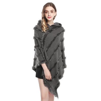 China Wholesale Causal Poncho Anti-Wrinkle Cape Women Sweater Button Warm Knitted Solid Cashmere Poncho for sale