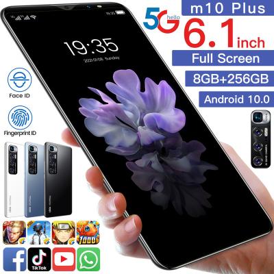 China Dual SIM Card Global Version Smart Phone M10 Plus 6.1 Inch Screen 8GB+256GB Waterproof Mobile Phone 5G Android System With 3 Cameras Phone for sale