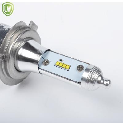 China Aluminum waterproof auto led headlight h7 6500k white with copper belt for sale