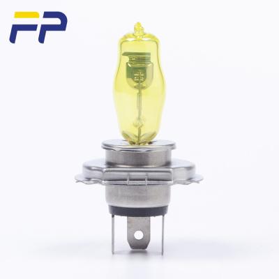 China Stainless Steel Base+UV H4 Universal Quartz Halogen Bulb Beam Auto Lamp Quartz Glass High Low Car Headlight for sale