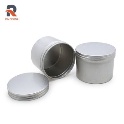 China 120ml cosmetic aluminum jars with screw thread lid metal can aluminum can for hair pomade or tea packaging for sale