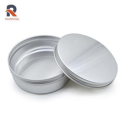 China 10OZ cosmetic wholesales 300ml cosmetics round silver hair jar cream aluminum tin can foil in stock for sale