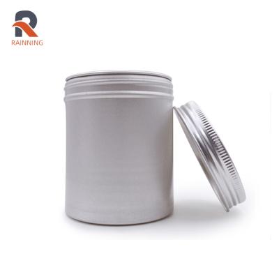 China High Quality Custom 6OZ Food Cosmetic Aluminum Jar Large Silver Aluminum Tin Jars For Beard Oil Coffee Tin Gift Aluminum Can for sale