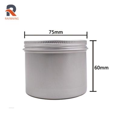 China 200ml Metal Cosmetic Screw Cap Containers Aluminum Tin Can With Lids for sale