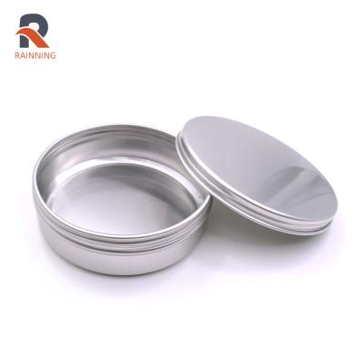 China 150ml Metal Tin Cosmetic Container For Hair Cosmetic Silver Aluminum Wax for sale