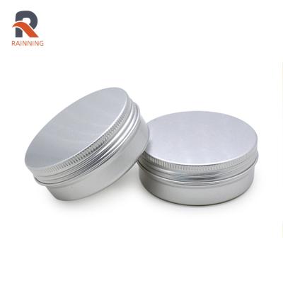 China 70ml Cosmetic Matel Screw Cap Lid Around Tin Box Aluminum Can Cosmetic Jar for sale