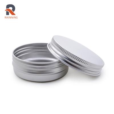 China 2OZ 60ml Cosmetic Screw Cap Aluminum Can Round Cosmetic Jar Tin Container For Lip Balm With Competitive Price for sale