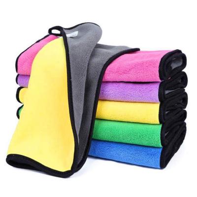 China Viable High Quality Car Wash Towel Coral Velvet Car Wash Towel Chamois Towel Absorbent Towel for sale