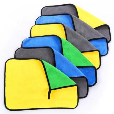 China Sustainable professional thicken cleaning property car wash car towel thicke coral velvet car wash towel for sale