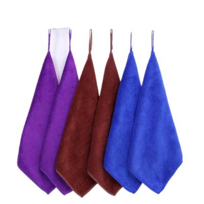 China Viable high quality double-sided fleece quick-drying towel sports towel absorbent microfiber towel for sale