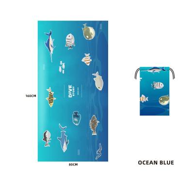 China Double Sided QUICK DRY Quick Dry Sandless Blanket Towel Beach Microfiber Universal Use Bath Towel for sale